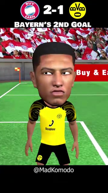 過了一個世紀外網動畫惡搞拜仁對陣多特的第二個進球